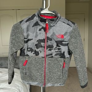North Face Camo Fleece Zip Up Jacket